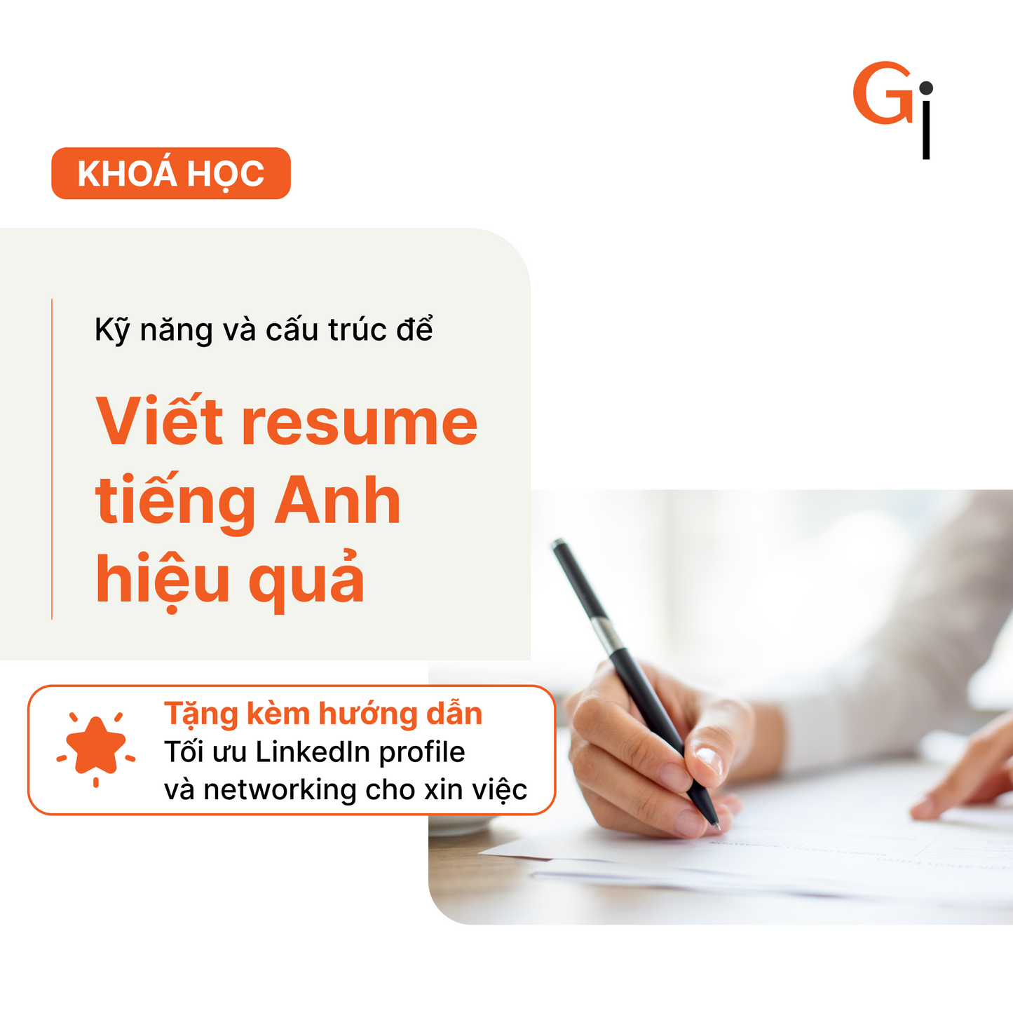 Khoá học: Kỹ năng Viết Resume tiếng Anh hiệu quả